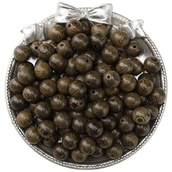 Wholesale Wood Beaded Accessories Chicken Wings Style Round Green Sandalwood Beads For Bracelet Necklace