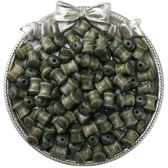 Wholesale Wood Beaded Accessories Chicken Wings Style Round Green Sandalwood Beads For Bracelet Necklace