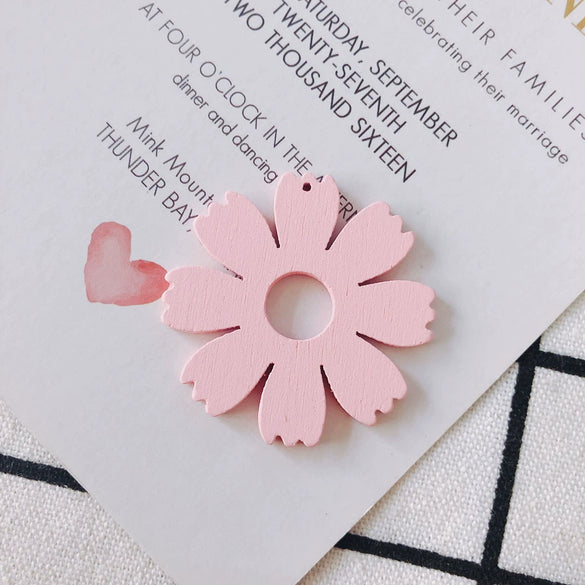 Wholesale Wood Candy Color Flower Earrings Jewelry Accessories