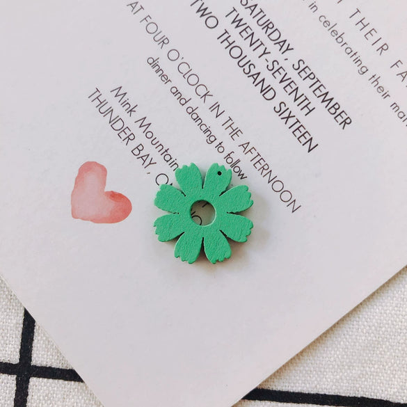 Wholesale Wood Candy Color Flower Earrings Jewelry Accessories