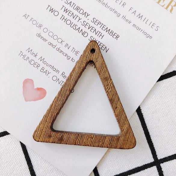 Wholesale Wood Earrings Simple Fashion Triangle Round Jewelry Accessories