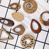 Wholesale Wood Earrings Simple Fashion Triangle Round Jewelry Accessories