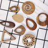 Wholesale Wood Earrings Simple Fashion Triangle Round Jewelry Accessories