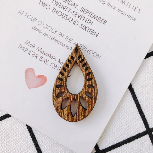 Wholesale Wood Earrings Simple Fashion Triangle Round Jewelry Accessories