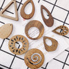 Wholesale Wood Earrings Simple Fashion Triangle Round Jewelry Accessories