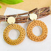 Wholesale Wood Geometric Drop Handmade Earrings For Women