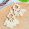 Wholesale Wood Geometric Drop Handmade Earrings For Women