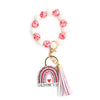 Wholesale Wooden Bead Love Bracelet With Keychain Modern Minimalist Style