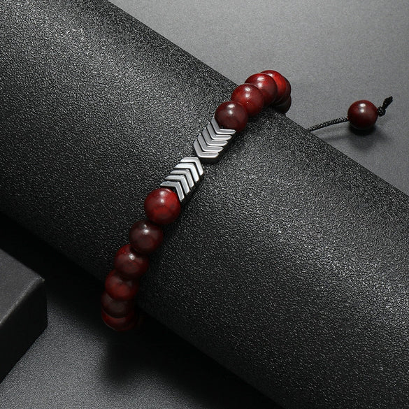 Wholesale Wooden Beaded Bracelet Geometric Style Pure Handmade Unisex
