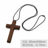 Wholesale Wooden Cross Simple Snake Bone Chain Necklace Accessories