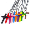 Wholesale Wooden Cross Simple Snake Bone Chain Necklace Accessories