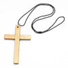 Wholesale Wooden Cross Simple Snake Bone Chain Necklace Accessories