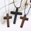 Wholesale Wooden Cross Simple Snake Bone Chain Necklace Accessories