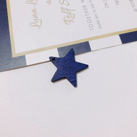 Wholesale Wooden Fivepointed Star Earrings Jewelry Accessories Handmade