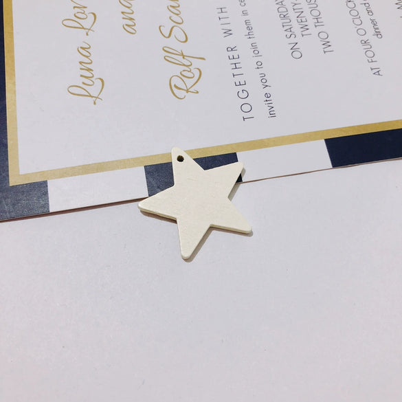 Wholesale Wooden Fivepointed Star Earrings Jewelry Accessories Handmade