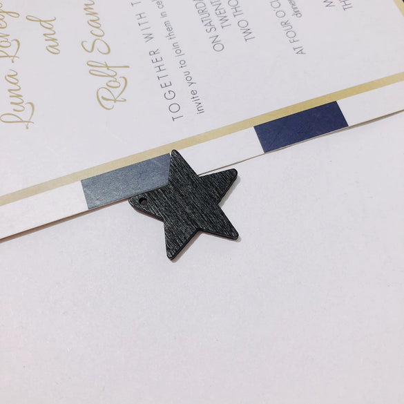 Wholesale Wooden Fivepointed Star Earrings Jewelry Accessories Handmade