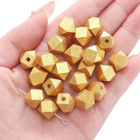Wholesale Wooden Geometric Octagonal Beads As Handmade Bracelet Necklace Pendant Accessories