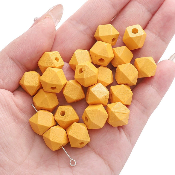 Wholesale Wooden Geometric Octagonal Beads As Handmade Bracelet Necklace Pendant Accessories