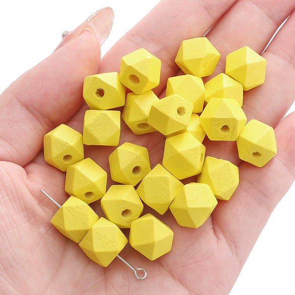 Wholesale Wooden Geometric Octagonal Beads As Handmade Bracelet Necklace Pendant Accessories