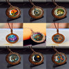 Wholesale Wooden Pendant Necklace With Artificial Crystal Inlaid Geometric Pattern Vintage Style
