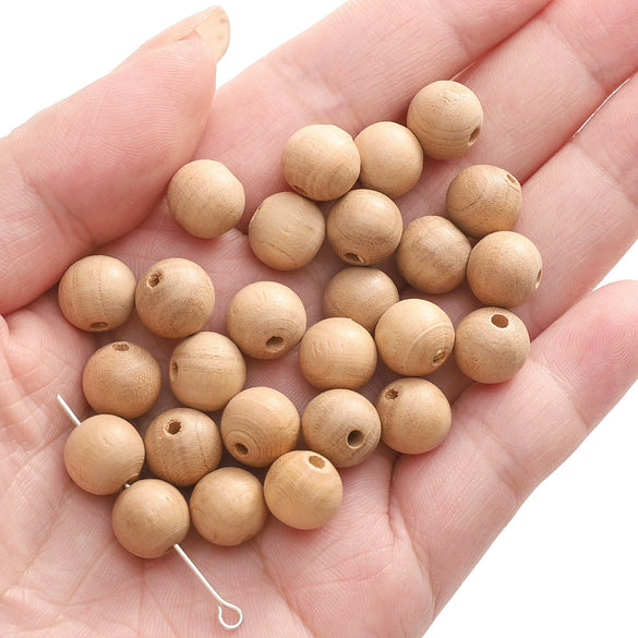 Wholesale Wooden Round Beads Antique Handmade Jewelry Bracelet Accessories With Oil Treatment And Geometric Style