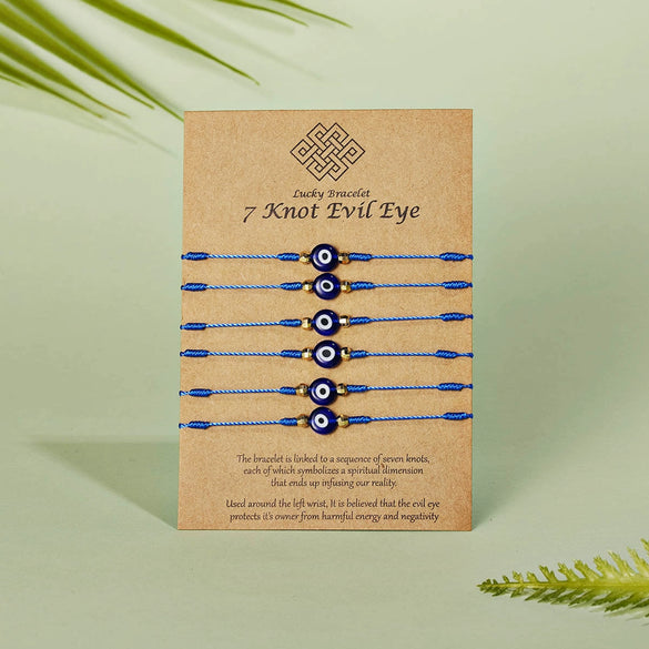 Wholesale Woven Adjustable Evil Eye Bracelet With Blue Eyes Handmade Cord Unisex And Women's