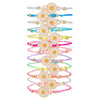 Wholesale Woven Alloy Flower Pendant Unisex Bohemian Style Jewelry Bracelet Suit