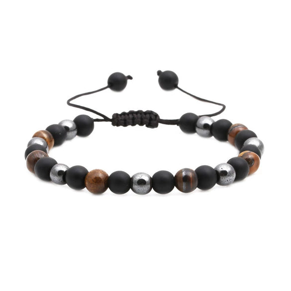 Wholesale Woven Bracelet Copper Geometric Simple Style Tiger Eye