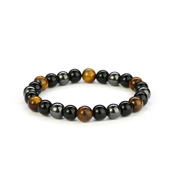 Wholesale Woven Bracelet Copper Geometric Simple Style Tiger Eye