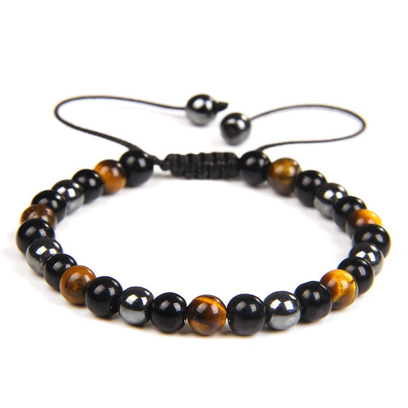 Wholesale Woven Bracelet Copper Geometric Simple Style Tiger Eye
