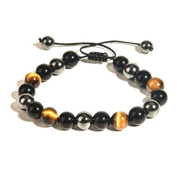 Wholesale Woven Bracelet Copper Geometric Simple Style Tiger Eye