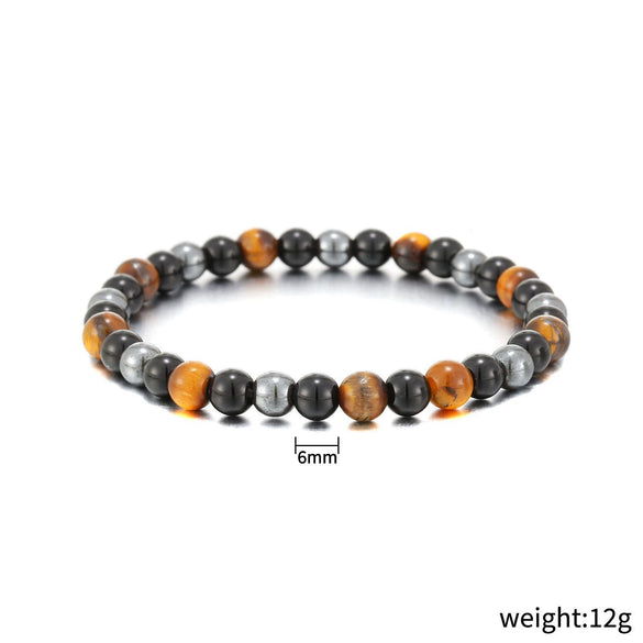Wholesale Woven Bracelet Copper Geometric Simple Style Tiger Eye