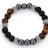 Wholesale Woven Bracelet Copper Geometric Simple Style Tiger Eye