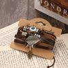 Wholesale Woven Bracelet Set Artificial Leather Geometric Retro Style Handmade For Men And Women