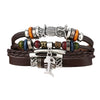 Wholesale Woven Bracelet Set Artificial Leather Geometric Retro Style Handmade For Men And Women
