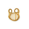 Wholesale Woven Rings With Wideline Design French Retro Style Titanium Steel Goldplated