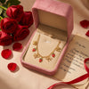 Wholesale Y2k Style Sweet Bow Red Strawberry Alloy Pearl Chain Necklace With Electroplating For Women