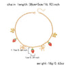 Wholesale Y2k Style Sweet Bow Red Strawberry Alloy Pearl Chain Necklace With Electroplating For Women