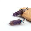 Wholesale Yoga Stone Necklace With Natural Stone Hexagonal Column Pendant Amethyst Hexagonal Prism Double Pointed Bullet Pendant Crystal Material