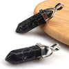 Wholesale Yoga Stone Necklace With Natural Stone Hexagonal Column Pendant Amethyst Hexagonal Prism Double Pointed Bullet Pendant Crystal Material