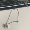 Wholesale Zinc Alloy Animal Zodiac Glazed Pony Pendant Necklace With Regular Chain And Electroplating Design
