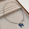 Wholesale Zinc Alloy Animal Zodiac Glazed Pony Pendant Necklace With Regular Chain And Electroplating Design