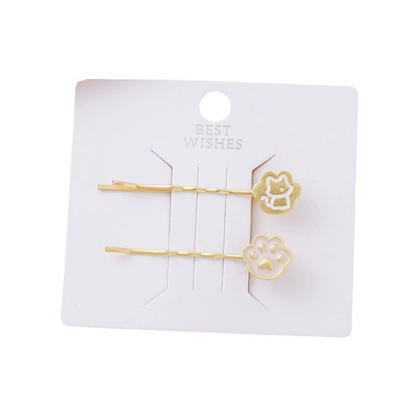 Wholesale Zinc Alloy Blue Star Cat Cloud Women's Cartoon Style Electroplated Hairpin