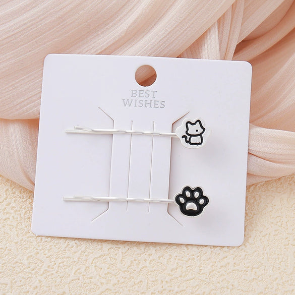 Wholesale Zinc Alloy Blue Star Cat Cloud Women's Cartoon Style Electroplated Hairpin