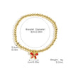 Wholesale Zinc Alloy Bow Pendant Beaded Electroplated Women's Bracelet