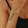 Wholesale Zinc Alloy Bow Pendant Beaded Electroplated Women's Bracelet