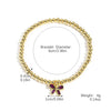 Wholesale Zinc Alloy Bow Pendant Beaded Electroplated Women's Bracelet
