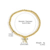 Wholesale Zinc Alloy Bow Pendant Beaded Electroplated Women's Bracelet