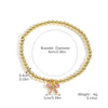 Wholesale Zinc Alloy Bow Pendant Beaded Electroplated Women's Bracelet