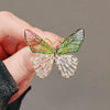 Wholesale Zinc Alloy Butterfly And Flower Brooch With Electroplating For Women